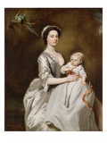 Mrs Sharpe and Child  1731 (Oil on Canvas)