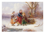 Snow Scene  19th Century