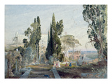 The Villa D'Este  19th Century (Watercolour on Paper)