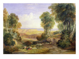The Junction of the Severn and the Wye with Chepstow in the Distance  1830 (W/C on Paper)