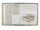 Fol 125v-126r From  'Record Books  1817-64' Showing Sketch for Painting 'Destruction of Jerusalem'