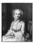 Mademoiselle Marie Salle  1741 (Pastel on Paper) (B/W Photo)