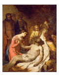 Study of the Lamentation on the Dead Christ (Oil on Paper Laid Down on Panel)