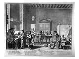 The School Master (Engraving) (B/W Photo)