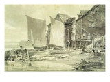 Fisherman's Cottage  Dover  1790S (Pencil and Grey Wash on Laid Paper)