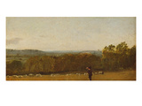 A Shepherd in a Landscape Looking across Dedham Vale Towards Langham  C1810