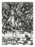 St Michael Fighting the Dragon  1498 (Woodcut)
