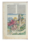 The Birth of Eve  from 'Liber Chronicarum' by Hartmann Schedel (1440-1514) 1493 (Colour Woodcut)