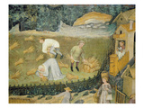 Harvesting Sheaves of Grain (Fresco)