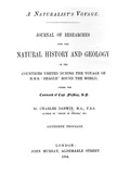 Titlepage to 'A Naturalist's Voyage around the World' by Charles Darwin  Edition Published in 1884