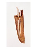 Indian Sewing Kit  from the Northwest American Coast (Bone and Leather)