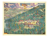 Antique Map of Daphne from the 'Atlas Major'  1662 (Coloured Engraving)