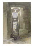 The Great Temple of Amon Karnak  the Hypostyle Hall  1838 (W/C and Gouache over Graphite on Paper)