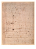 Design for the Tomb of Pope Julius Ii (1453-1513) (Brown Ink on Paper) (Verso)