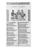 A Hunting Scene  an Illustration from 'A Book of Roxburghe Ballads' (Woodcut) (B/W Photo)