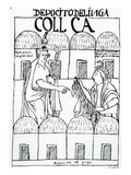 Inca Storehouses (Woodcut)