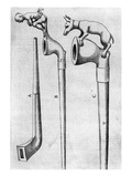 Smoking Pipes (Engraving) (B/W Photo)