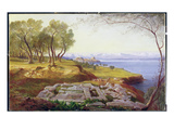 Corfu from Ascension  C1856-64 (Oil on Canvas)