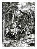 The Flight into Egypt  from the 'Life of the Virgin' Series  Published in 1511 (Woodcut)