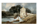 The Abbey Mill  Knaresborough  C1801 (W/C with Bodycolour over Graphite on Laid Paper)