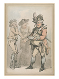 The Recruiting Sergeant  C1790 (Pen and Ink and W/C on Paper)