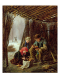 The Woodcutter's Meal  1873 (Oil on Panel)