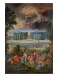 The Groves of Versailles View of the Pool of Neptune and Walkway with the Judgement of Paris