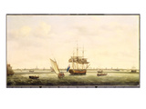 The Frigate 'surprise' at Anchor Off Great Yarmouth  Norfolk  C1775 (Oil on Canvas)