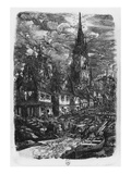 Fishing Port with Pointed Steeple  1860 (Etching)