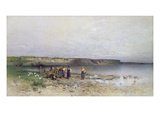 Lake Balaton with the Shore of Akarattya  1885