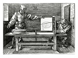 An Artist Drawing a Lute with the Aid of a Perspective Apparatus