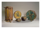 A Collection of American Indian Drums (Mixed Media)