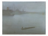 Thames - Nocturne in Blue and Silver  C1872/8 (Oil on Canvas)