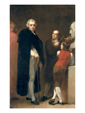 John Flaxman (1755-1826) Modelling His Bust of William Hayley (1745-1820)  C1791-92