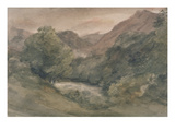 Borrowdale  Evening after a Fine Day  October 1  1806 (W/C over Graphite on Paper)