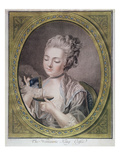 The Woman Taking Coffee  C1774 (Crayon Engraving  Coloured and Heightened with Gold)