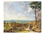 Hampstead Heath Looking Towards Harrow  1821 (Oil on Paper Laid on Canvas)