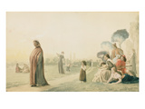 Dante (1265-1321) Meditating in the Cascine Garden  Florence (W/C on Paper)