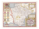 Devonshire  Engraved by Jodocus Hondius (1563-1612) from John Speed's Theatre of the Empire