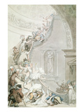 The Exhibition 'stare-Case'  Somerset House  C1800 (W/C with Grey and Brown Wash on Paper)