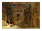 The Hypostyle Hall of the Great Temple at Abu Simbel  Egypt  1849 (Oil on Panel)
