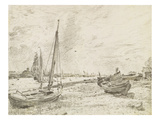 Shipping on the Thames  C1818 (Graphite on Paper)