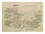 Aerial View of the Islands of Japan  C1820 (W/C on Paper)