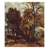 Sketch of a Lane at East Bergholt  C1810 (Oil on Paper Laid on Canvas)