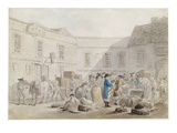 The Customs House at Boulogne (W/C with Pen and Grey Ink over Pencil on Paper)