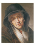 Copy of a Portrait by Rembrandt of His Mother  1776 (Pastel on Paper)