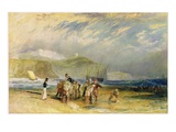 Folkestone Harbour and Coast to Devon  C1830 (W/C and Gouache on Paper)