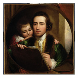 The Artist and His Son Raphael  C1773 (Oil on Canvas)