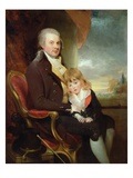 Edward George Lind and His Son  Montague  (Oil on Canvas)