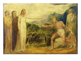 Christ Giving Sight to Bartimaeus (Tempera with Pen and Ink on Canvas)